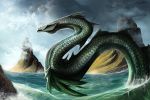  2015 ashesdrawn day detailed_background digital_media_(artwork) dragon invalid_color leviathan outside partially_submerged reptile scales scalie sky snake solo water 