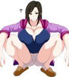  1girl breasts huge_breasts idolmaster idolmaster_cinderella_girls image_sample long_hair mukai_takumi pixiv_sample solo squatting tawashi1623 