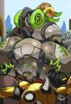  2017 armor blizzard_entertainment clothing cum digital_media_(artwork) doomfist_(overwatch) duo erection female horn lightsource living_machine looking_at_viewer machine male male/female male_penetrating melee_weapon not_furry omnic orisa_(overwatch) overwatch penetration penis pussy robot sex taur vaginal vaginal_penetration video_games weapon 