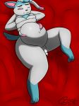  anthro belly big_belly big_breasts breasts canine eeveelution expansion female fur inflation j5furry mammal nintendo nude pok&eacute;mon pok&eacute;mon_(species) smile solo sylveon video_games 