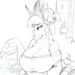  anthro big_breasts breasts cleavage clothed clothing crown equine female friendship_is_magic horn mammal my_little_pony princess_luna_(mlp) thelunarmoon winged_unicorn wings 