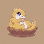  ambiguous_gender basket eating eyewear feral glasses kajinchu nintendo pok&eacute;mon pok&eacute;mon_(species) sabari sandshrew solo video_games 