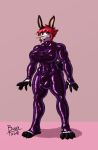  anthro bodysuit boo3 boo_(boo3) breasts bulge clothing dickgirl hyper intersex lagomorph mammal muscular rabbit rubber shiny skinsuit tight_clothing 