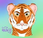  androspinxlrk feline golden_tiger mammal profile safe tiger 