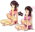  artist_progress ass bad_id bad_pixiv_id barefoot brown_eyes brown_hair butt_crack character_request feet lips original yuuji_(and) 