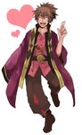  bad_id bad_pixiv_id black_hair closed_eyes coat heart male_focus ponytail raven_(tales) smile solo sudachips tales_of_(series) tales_of_vesperia white_background 