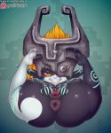  1girl anus ass blonde_hair blush captainjerkpants clitoral_hood clitoris gaping helmet highres huge_ass imp legs_up looking_at_viewer midna nintendo pointy_ears prehensile_hair presenting pussy spread_pussy the_legend_of_zelda the_legend_of_zelda:_twilight_princess thick_thighs thighs uncensored yellow_sclera 