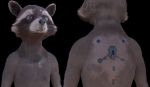  3d_(artwork) anthro digital_media_(artwork) disney fur guardians_of_the_galaxy male mammal marvel nude procyonid raccoon rocket_raccoon rockyrcoon unfinished 