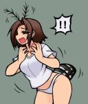  ! 2016 abdomen antennae arthropod bite brown_eyes brown_hair clothing crying female hair hikagenootimsya human insect mammal mosquito panties sequence simple_background solo tears transformation underwear 