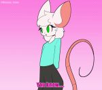  animated clothing crossgender cute dialogue dress english_text female flat_chested mammal mouse reggie_(whygena) rodent slideshow solo talking_to_viewer text whygena 