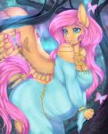  2018 anthro arthropod big_breasts blue_eyes breasts butterfly cheezayballz clothed clothing digital_media_(artwork) equine eyelashes feathered_wings feathers female fluttershy_(mlp) friendship_is_magic hair hi_res insect long_hair mammal my_little_pony outside pegasus pregnant wings 