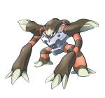  claws full_body fusion gundam gundam_0080 highres hygogg ishiyumi no_humans one-eyed pokemon pokemon_(creature) simple_background white_background 