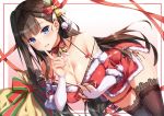  christmas cleavage tagme thighhighs yuxian_youka 