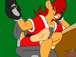  2014 5_toes anthro barefoot breasts cervine clothing feet female foot_focus hair humanoid_feet looking_at_viewer mammal paladingalahad plantigrade red_hair reindeer sitting smile soles solo sorcererlance toes vixen_(sorcererlance) 