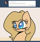  animated backy blue_eyes english_text equine fan_character female fur horse mammal my_little_pony pony slavedemorto tan_fur tan_hair text tumblr 