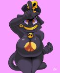  breasts cat cleavage cleavage_cutout clothed clothing feline female gimp_suit keyhole_turtleneck lilly_(vimhomeless) mammal rubber smile solo standing sweater vimhomeless zipper 