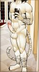  anthro balls barbed_penis dick_pic feline male mammal nozo.exe nozomyarts nude penis phone plantigrade selfie solo tiger 