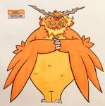 2018 2_toes 3_fingers alternate_color alternate_species ambiguous_gender anthro avian biped claws countershade_torso countershading emboar english_text eyebrows fak&eacute;mon feathered_wings feathers featureless_crotch fire firefightdex flaming_mane front_view frown full-length_portrait hands_together hatching_(technique) hybrid interlocked_fingers looking_aside looking_away mammal mane marker_(artwork) markings mfanjul mixed_media multicolored_feathers nintendo nude orange_feathers orange_wings overweight overweight_ambiguous pen_(artwork) pig_nose pok&eacute;mon pok&eacute;mon_(species) porcine portrait red_eyes red_nose shadow simple_background smoke solo standing text thick_eyebrows toe_claws toes toony traditional_media_(artwork) tusks two_tone_feathers video_games white_background white_claws winged_arms wings yellow_countershading yellow_feathers yellow_markings 