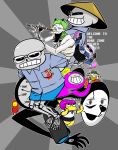  alphys animated_skeleton annoyed asgore_dreemurr au barefoot bone clock clothed clothing english_text eyewear filthy_frank flowey_the_flower flute food fully_clothed g0966 gaster gun handgun hat lemon musical_instrument papyrus_(undertale) pasta pistol protagonist_(undertale) range_weapon ranged_weapon ravioli sans_(undertale) school_uniform selfie skateboard skeleton skirt smile spaghetti straw_hat tape teeth text undead undertale uniform video_games weapon wig 