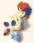  &lt;3 2015 ambiguous_gender blush feral floette grey_eyes keldeo nintendo pasaran pok&eacute;mon pok&eacute;mon_(species) video_games water 