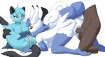  2018 anthro anus balls big_breasts big_ears blue_fur blue_hair blush breasts butt cum cum_in_mouth cum_in_pussy cum_inside dewott digital_media_(artwork) erection estelle fan_character feline fellatio female female/female fur group group_sex hair hi_res huge_breasts lying male male/female mammal mei_lin meowstic multi_tail mustelid nintendo nude open_mouth oral pata penetration penis pok&eacute;mon pok&eacute;mon_(species) pok&eacute;morph pussy sex simple_background smile spread_legs spreading teeth thick_thighs tongue tongue_out vaginal vaginal_penetration video_games white_background white_fur 