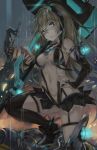  blonde_hair blood breasts cellphone copyright_request glowing hammer highres holding holding_weapon klem long_hair multiple_girls phone rain solo_focus weapon wet 