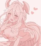  1girl all_fours blush breasts cleavage cygames dragalia_lost large_breasts long_hair looking_at_viewer mym_(dragalia_lost) nintendo open_mouth solo 