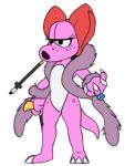  alpha_channel anthro birdo cigarette concept female flat_chested freckles mario_bros meatboom mostly_nude nintendo pipe ring simple_background solo sprite super_mario_bros_usa transparent_background video_games 