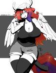  2018 absolute_territory anthro berry_slice big_breasts blush breasts cleavage clothed clothing cosplay equine fan_character female hat heterochromia mammal miss_kobayashi&#039;s_dragon_maid my_little_pony pegasus quetzalcoatl_(dragon_maid) shorts solo wings zwitterkitsune 