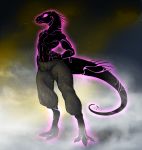  abs anthro clothing dinosaur female grarrl neopets solo standing the13thblackcat theropod wraith 