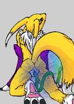  all_fours butt canine digimon female fox hose mammal nude penetration pussy renamon unknown_artist vaginal vaginal_penetration water 