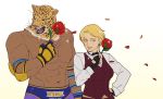  animal_head feline female flower hanpetos human jaguar king_(king_of_fighters) king_(tekken) king_of_fighters male mammal plant pose rose tekken video_games wrestling 