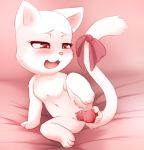  bow cat clitoris cute dildo featureless_chest feline female feral flat_chested mammal masturbation open_mouth penetration pussy raised_leg sex_toy solo spread_legs spreading tongue vaginal vaginal_masturbation vaginal_penetration 
