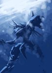  blue broken highres ishiyumi mecha no_humans sinking stasis underwater 