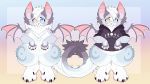  2018 anthro bat bat_wings belly black_clothing bottomless cheek_tuft chest_tuft claws clothed clothing countershading cute_fangs digital_media_(artwork) fangs featureless_crotch female fluffy freckles fur gradient_background grey_fur hair heterochromia honey-beest hoodie looking_at_viewer mammal mane markings membranous_wings moon mostly_nude nude pink_nose simple_background slightly_chubby smile solaris_(honey-beest) solo spots spotted_fur spread_wings standing tail_tuft text thick_thighs toe_claws tuft white_fur white_hair wings 