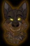  anonymous_artist canine eating_feces fangs feces feral filth_hound fur glowing glowing_eyes mammal open_mouth raised_eyebrow scat simple_background smearing teeth timber_wolf white_background wolf 