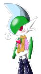  ambiguous_gender clothed clothing gallade humanoid nintendo pasaran pok&eacute;mon pok&eacute;mon_(species) simple_background solo video_games white_background 