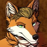  anthro blonde_hair conditional_dnp fur green_eyes hair male orange_fur ratte simple_background smile smirk solo walter_(20sofp) white_fur 