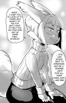  2018 anthro clothed clothing cookie_(furryfight_chronicles) daigaijin dialogue english_text female furryfight_chronicles hi_res mammal rodent solo speech_bubble squirrel text 