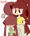  2018 3_toes :3 age_difference animated biped black_eyes black_hair blush breasts clothing daughter diives dress duo eyelashes female flat_chested gaghiel gloves_(marking) hair hair_bow hair_ribbon hand_on_face happy humanoid larger_female markings mawile mother mother_and_daughter nintendo not_furry older_female pale_skin pants parent pok&eacute;mon pok&eacute;mon_(species) ponytail ribbons shirt simple_background size_difference smaller_female t-shirt toes video_games white_background young younger_female 