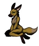  alpha_channel breasts featureless_breasts female fur green_eyes kneeling nude shepettanpride simple_background spiral_knighs transparent_background video_games wolver yellow_fur 