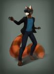  2017 4_toes anthro barefoot brown_fur clothed clothing digital_media_(artwork) digitigrade fur male mammal poof-poof poofroom red_panda simple_background solo standing toes 