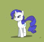  2018 angry animated arthropod cutie_mark docwario equine female feral fly friendship_is_magic green_background hair horn insect mammal my_little_pony rarity_(mlp) simple_background solo unicorn unicorn_horn 