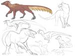  2018 brown_fur claws digital_media_(artwork) dinosaur feral fur sitting sketch soulsplosion 