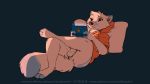  animal_genitalia animated anthro arctic_fox balls blue_fur bottomless canine clothed clothing fox fur hoodie leto_(letodoesart) letodoesart male mammal nintendo pillow sheath solo video_games white_fur 