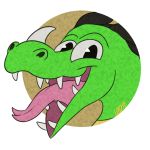  2017 dragon forked_tongue green_scales headshot icon may825 portrait scales tongue toony 