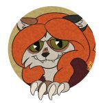  2017 biting_lip cat feline hair headshot icon mammal may825 orange_hair portrait toony 