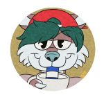  2017 canine cuphead_(game) drinking headshot icon mammal may825 mugman portrait toony video_games 