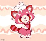  aggressive_retsuko anthro cavitees clothing female food_creature looking_at_viewer mammal red_panda retsuko smile solo 