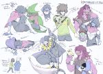  &lt;3 &spades; ... avian bird blush clothed clothing darkner deltarune duck eyewear fur glasses hair harukazu hat human humanoid japanese_text jester jevil_(deltarune) knife kris_(deltarune) lancer_(deltarune) mammal melee_weapon open_mouth polearm ralsei scarf scythe simple_background smile suit_symbol susie_(deltarune) teeth text tongue translation_request weapon 